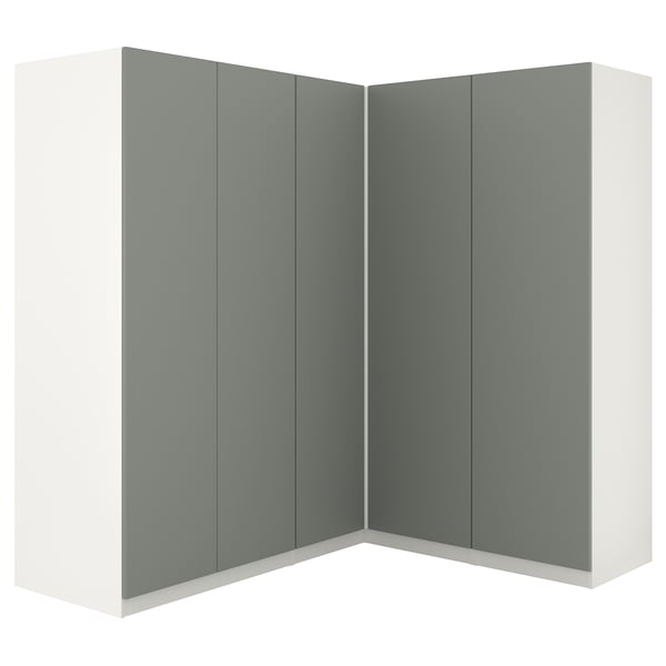 Pax Corner Wardrobe White Reinsvoll Grey Green Ikea