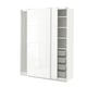 PAX / FÄRVIK Wardrobe combination, white/white glass, 150x66x201 cm