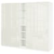 PAX / FARDAL Wardrobe combination, white high-gloss/white white, 235x60x201 cm