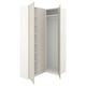 PAX / FLISBERGET Corner wardrobe, white/light beige, 160/88x236 cm