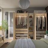 PAX / FORSAND Wardrobe combination, white stained oak effect white stained oak effect/white, 200x60x201 cm