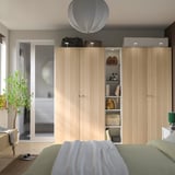PAX / FORSAND Wardrobe combination, white stained oak effect white stained oak effect/white, 200x60x201 cm