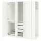 PAX / GRIMO Wardrobe combination, white white/white, 170x60x201 cm