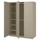 Option: PAX / TYSSEDAL Wardrobe combination, grey-beige/grey-beige, 150x58x201 cm