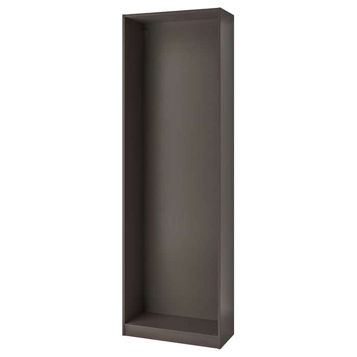 PAX wardrobe frame, dark grey, 75x35x236 cm IKEA