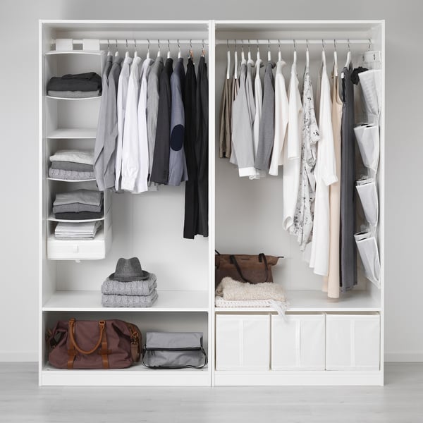 Pax Wardrobe White Flisberget Light Beige Ikea