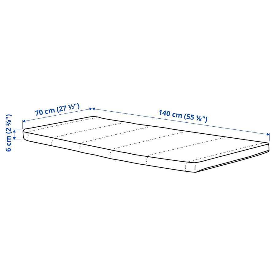 PELLEPLUTT foam mattress for cot, 70x140x6 cm IKEA