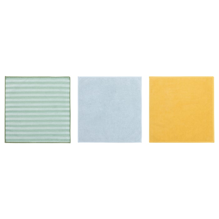 PEPPRIG microfiber cloth, green blue/yellow, 28x28 cm IKEA
