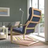 POÄNG Armchair, oak veneer/Gunnared blue