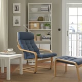 POÄNG Armchair, oak veneer/Gunnared blue