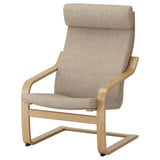 POÄNG Armchair, oak veneer/Hillared beige