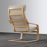 POÄNG Armchair, oak veneer/Hillared beige