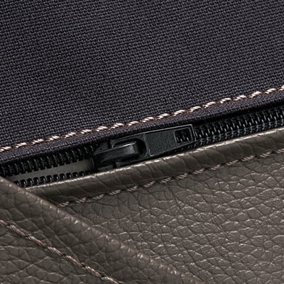 POÄNG Footstool cushion, Glose dark brown