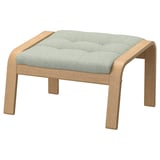 POÄNG Footstool, oak veneer/Gunnared light green