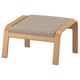 POÄNG Footstool, oak veneer/Hillared beige