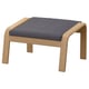 POÄNG Footstool, oak veneer/Skiftebo dark grey