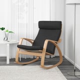 POÄNG Rocking-chair, oak veneer/Hillared anthracite