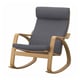 Option: POÄNG Rocking-chair, oak veneer/Skiftebo dark grey