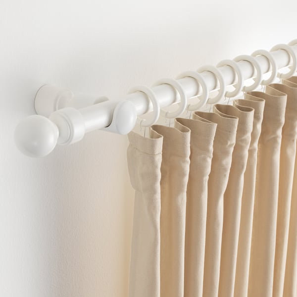 Portion Curtain Rod Set White Stained Ikea