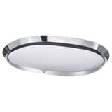 PRAKTAND Candle dish, stainless steel, 35x26 cm