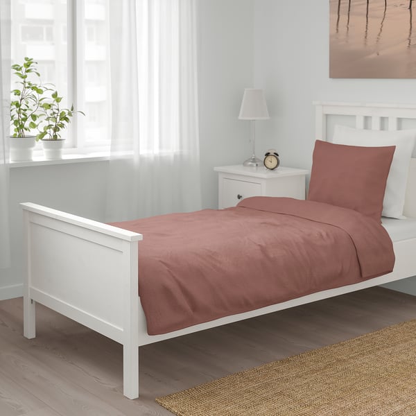 PUDERVIVA dark pink, Quilt cover and pillowcase, 150x200/50x80 cm IKEA