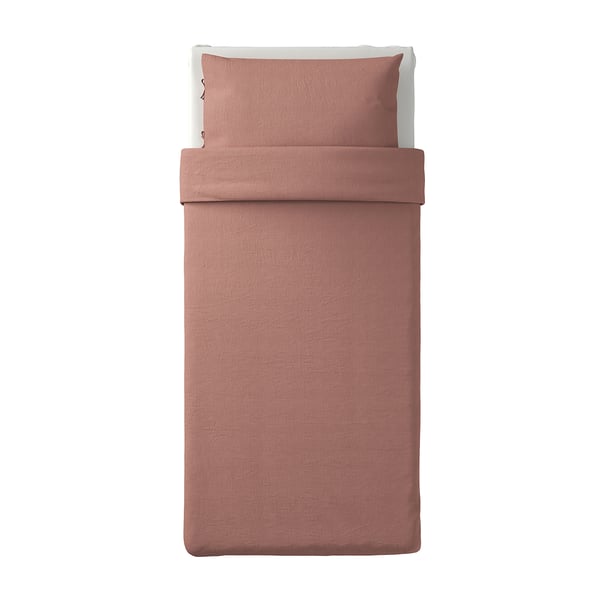 PUDERVIVA dark pink, Quilt cover and pillowcase, 150x200/50x80 cm IKEA