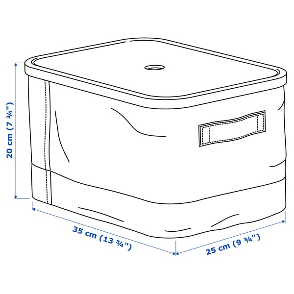 RABBLA, Box with lid, 25x35x20 cm IKEA