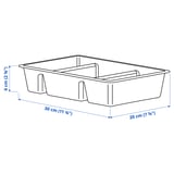 RAGGISAR Tray, dark grey, 20x30 cm