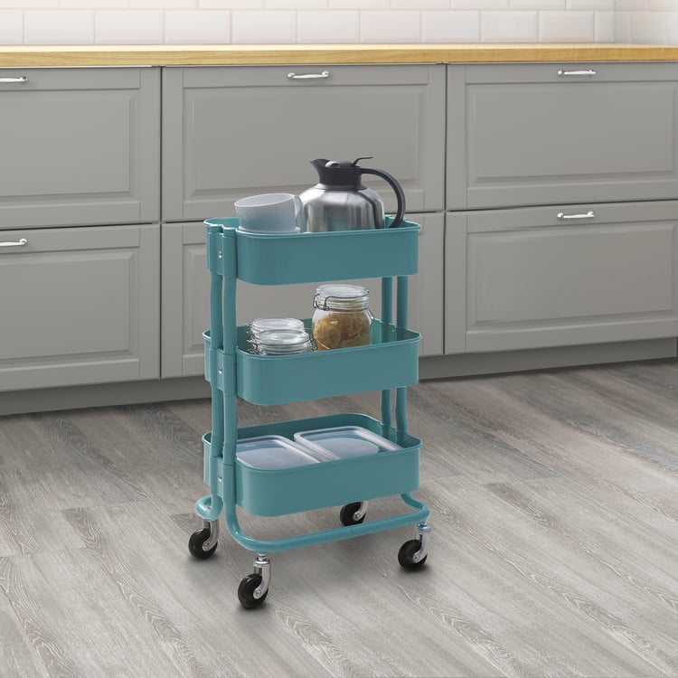RÅSHULT trolley, turquoise, 28x38x65 cm IKEA