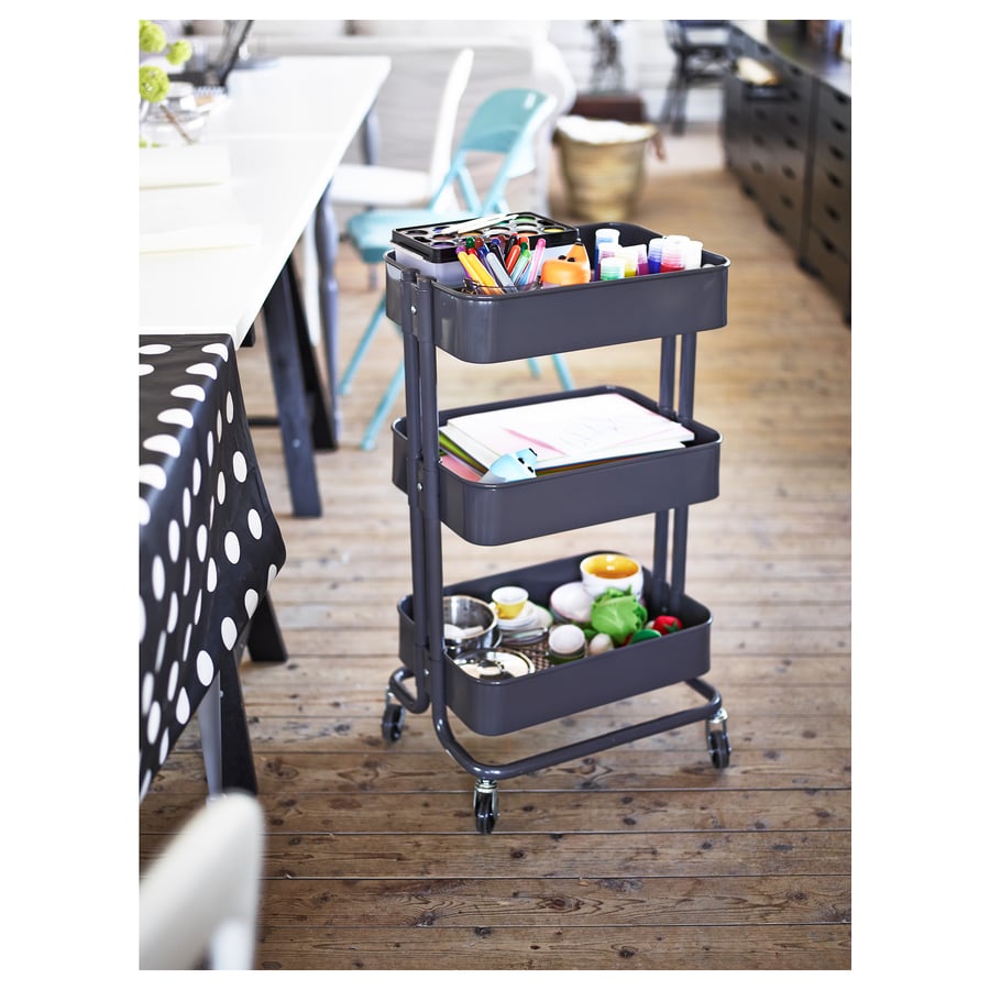 RÅSKOG Trolley, dark grey, 35x45x78 cm IKEA