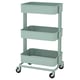 RÅSKOG Trolley, light turquoise, 35x45x77 cm