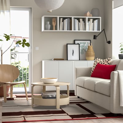 RASTPLATS Rug, flatwoven, handmade beige/black, 200x300 cm