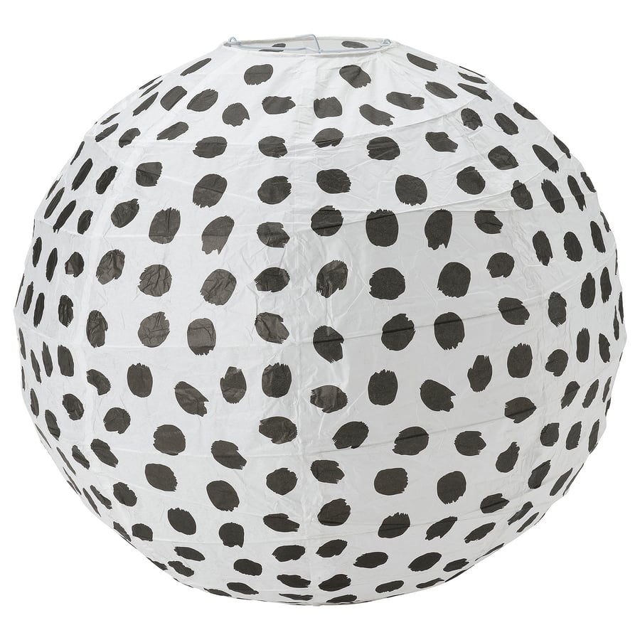 REGOLIT Pendant lamp shade, white/black handmade, 45 cm IKEA