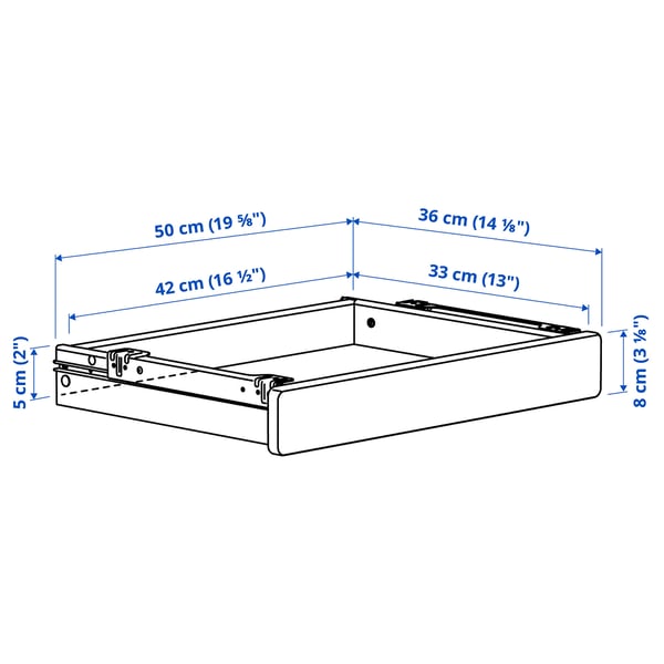 RELATERA Desk combination, white, 117x60 cm