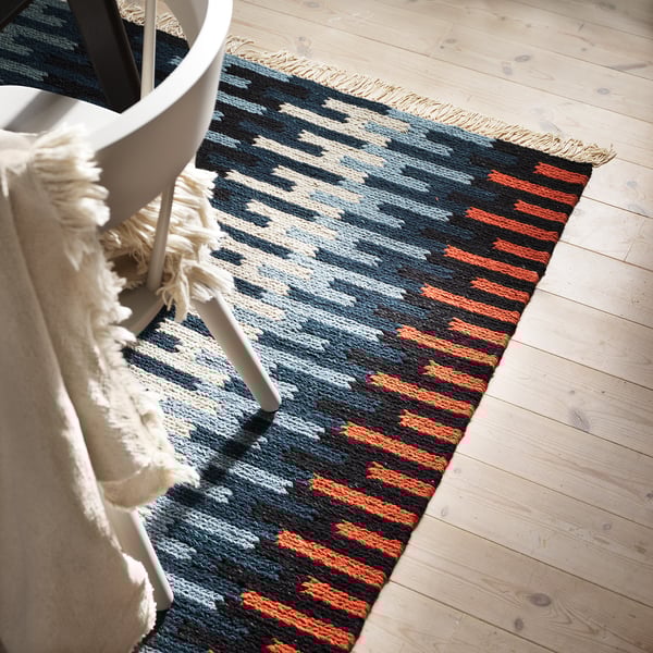 RESENSTAD Rug, flatwoven, handmade multicolour, 170x240 cm