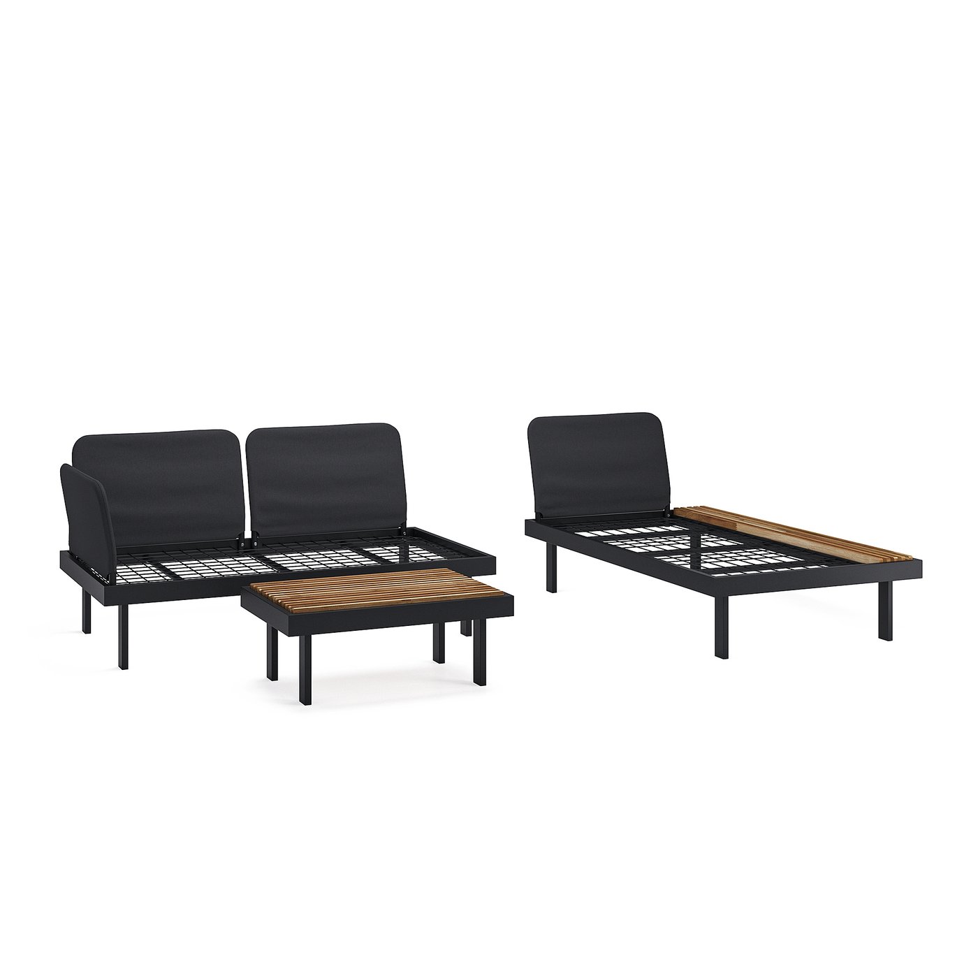 REVSKÄR 3-seat conversation set - anthracite outdoor