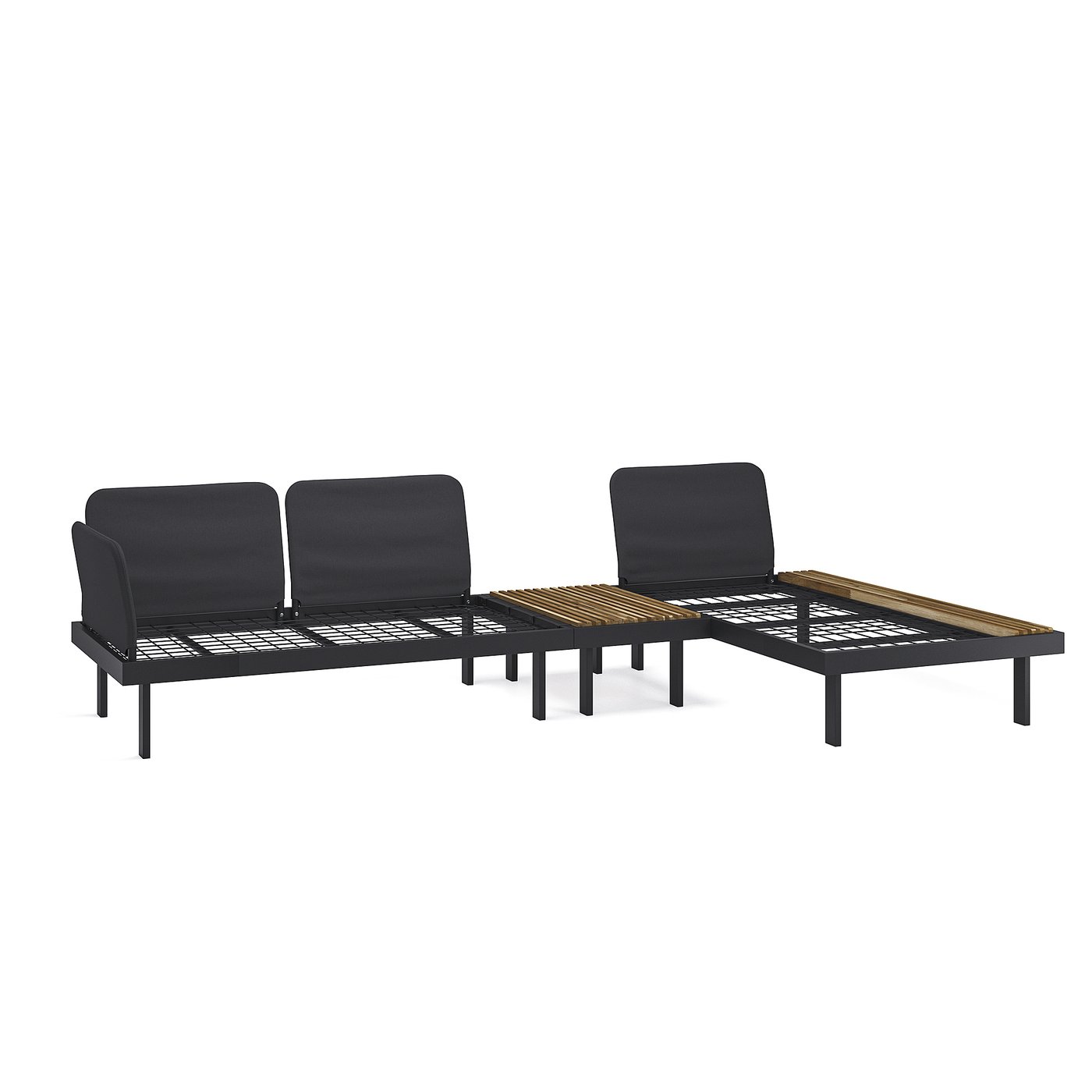 REVSKÄR 3-seat conversation set - anthracite outdoor