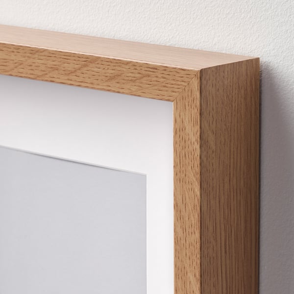 RIBBA oak effect, Frame, Picture without mount width 23 cm IKEA