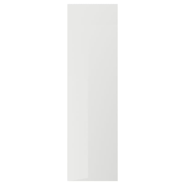 RINGHULT Door, high-gloss light grey, 40x140 cm