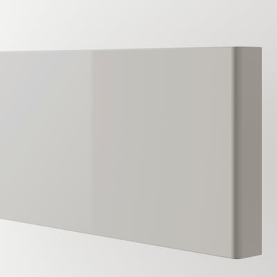 RINGHULT Drawer front, high-gloss light grey, 40x10 cm