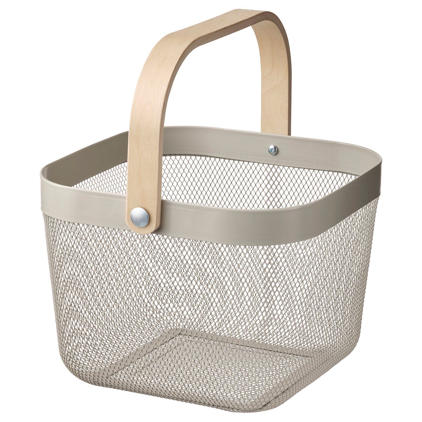 RISATORP basket, greybeige, 25x26x18 cm IKEA
