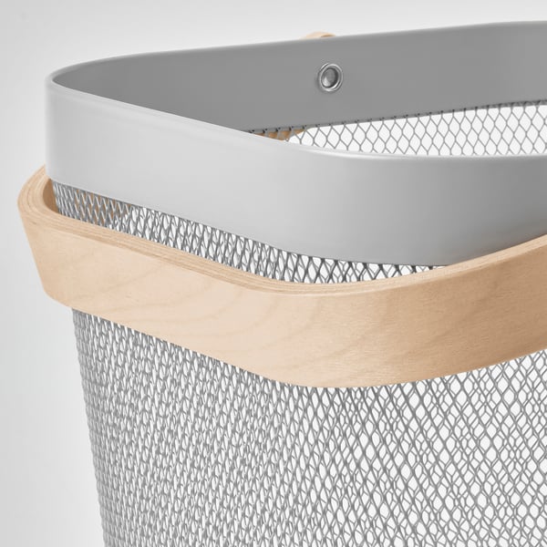 RISATORP Basket, grey, 25x26x18 cm