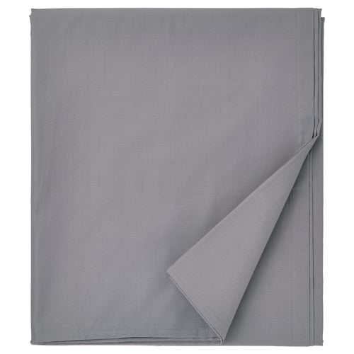 RÖNNVECKMAL Grey Cotton Flat Sheet, 150x260 cm IKEA