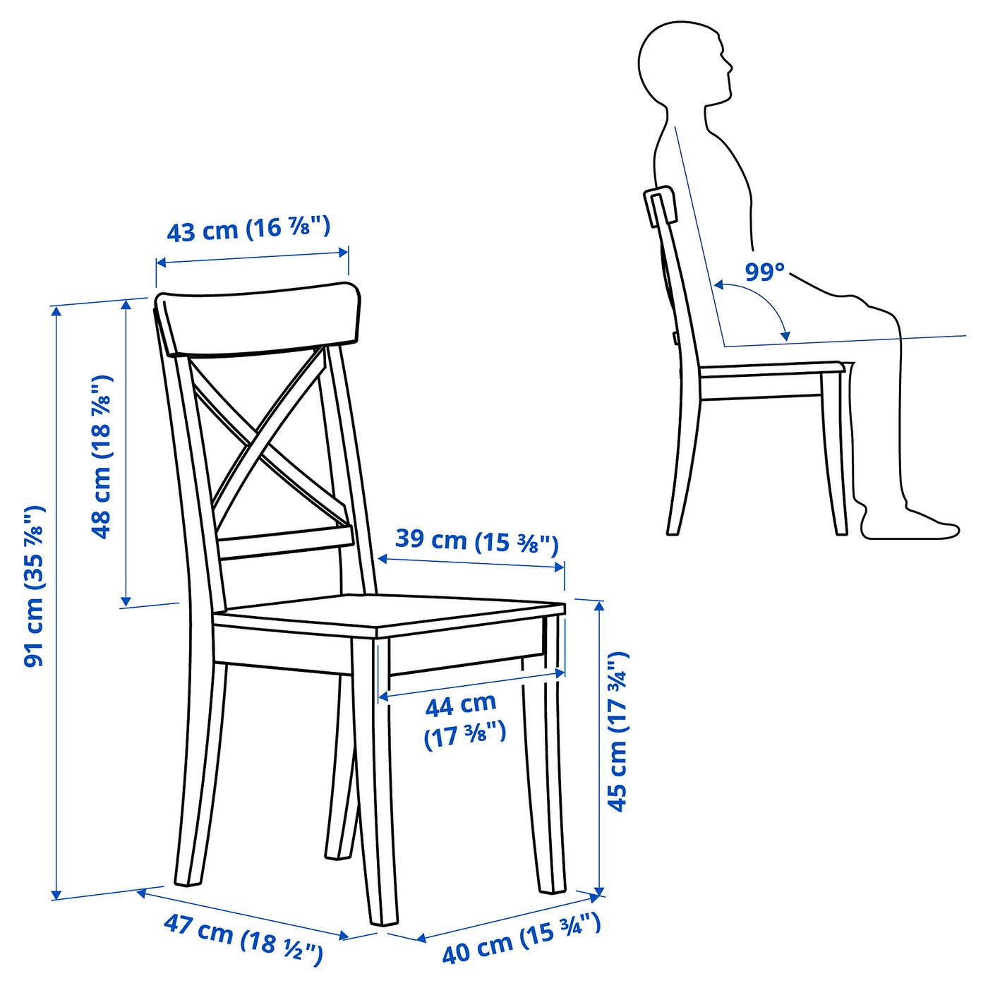 ROSENTORP dining chair, white - IKEA UK