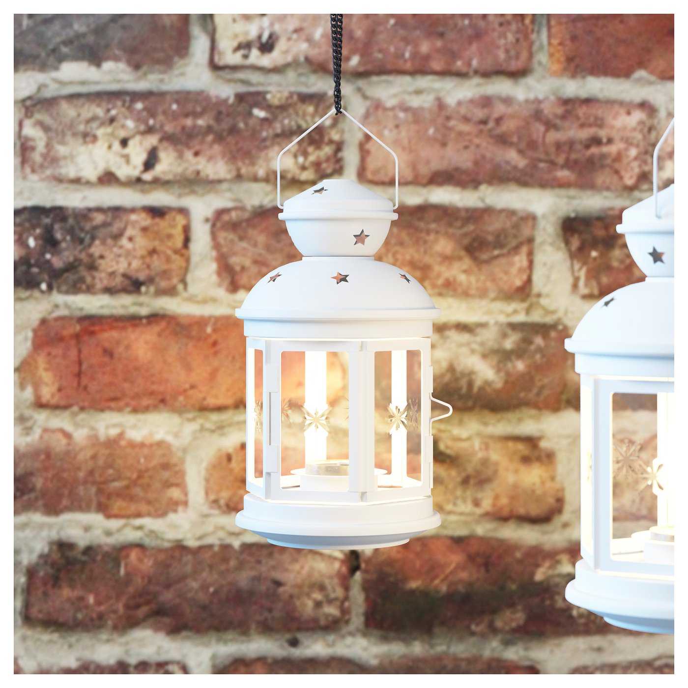 ROTERA Lantern for tealight In/outdoor white 21 cm IKEA