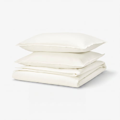 RUNDHAGTORN Duvet cover and 2 pillowcases, white, 200x200/50x80 cm