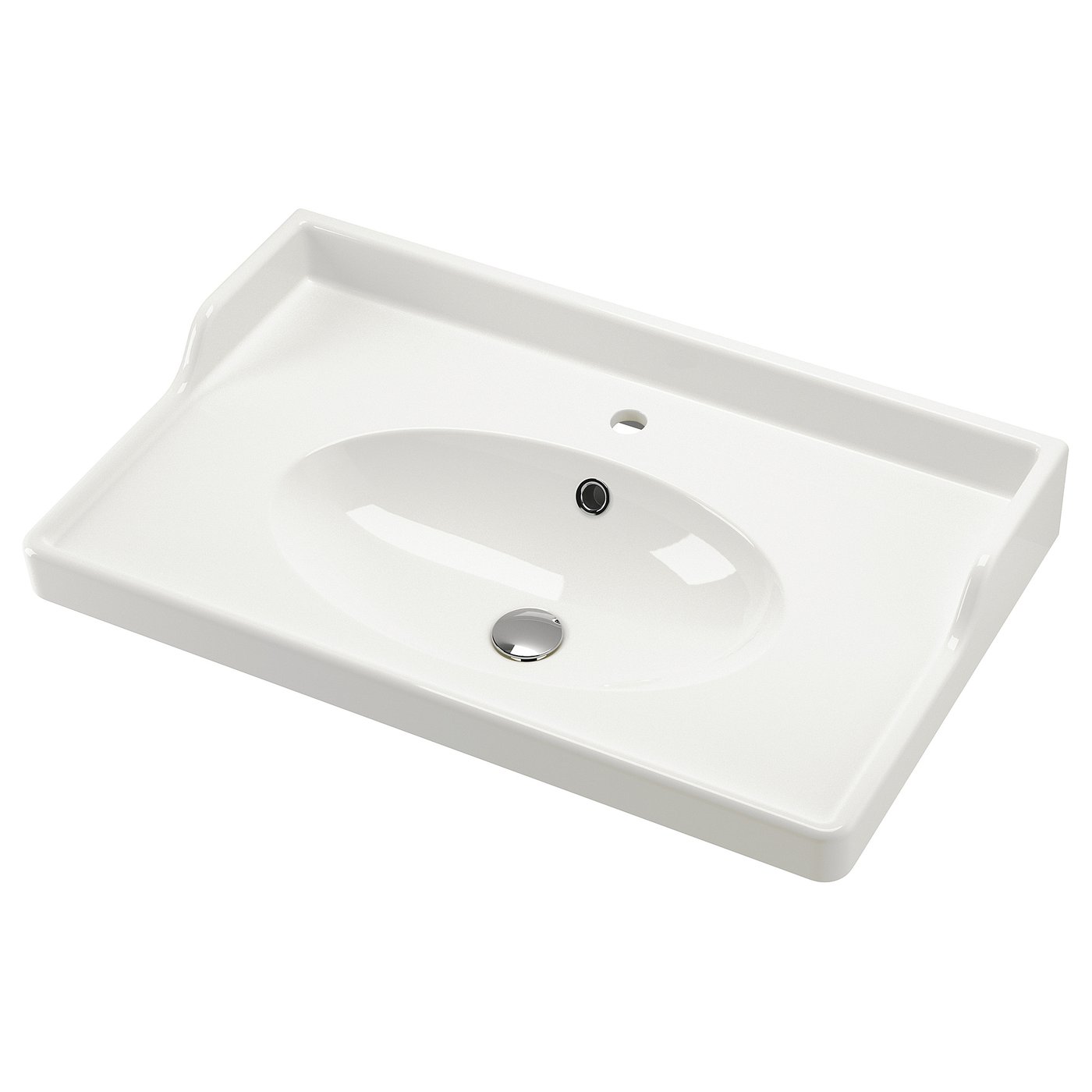 RUTSJÖN Wash-basin - white 82x49 cm