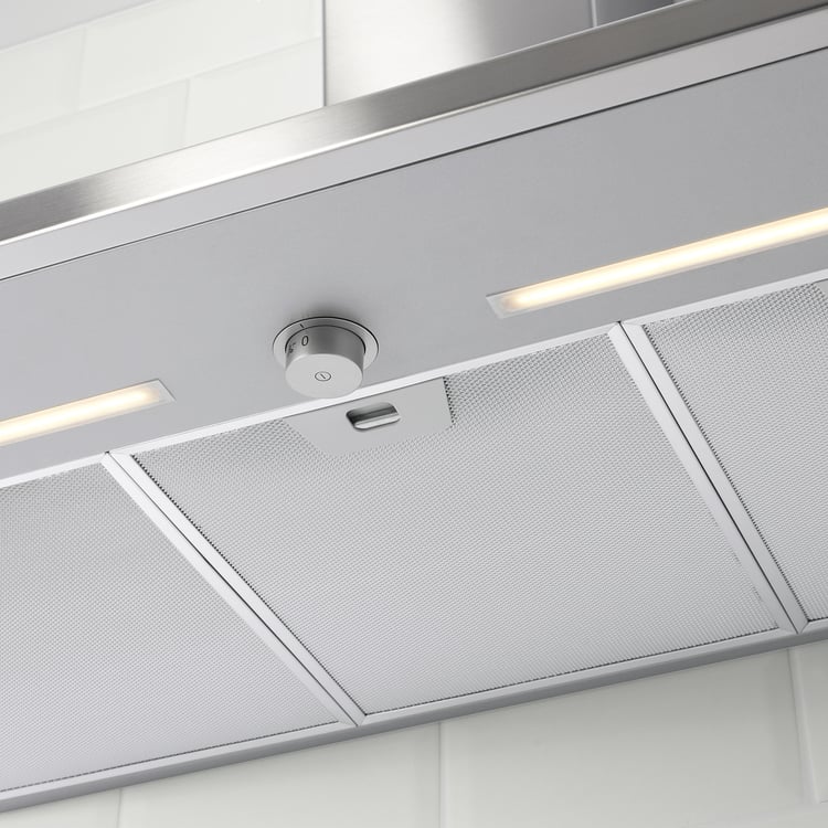 RYTMISK wall mounted cooker hood, stainless steel, max. height