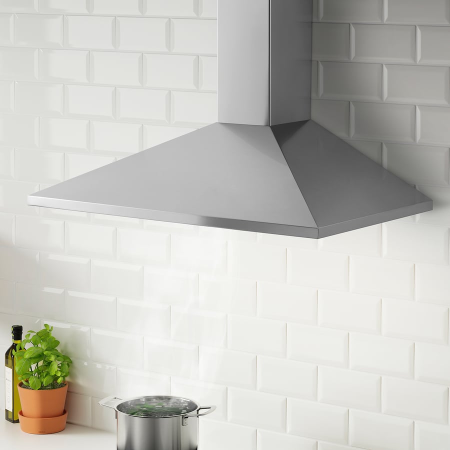 RYTMISK wall mounted cooker hood, stainless steel, max. height