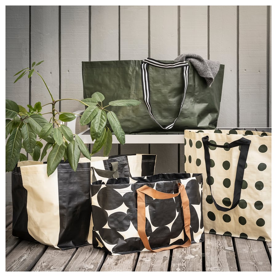 SÄCKKÄRRA Carrier bag, green, 37x57x39 cm/71 l IKEA